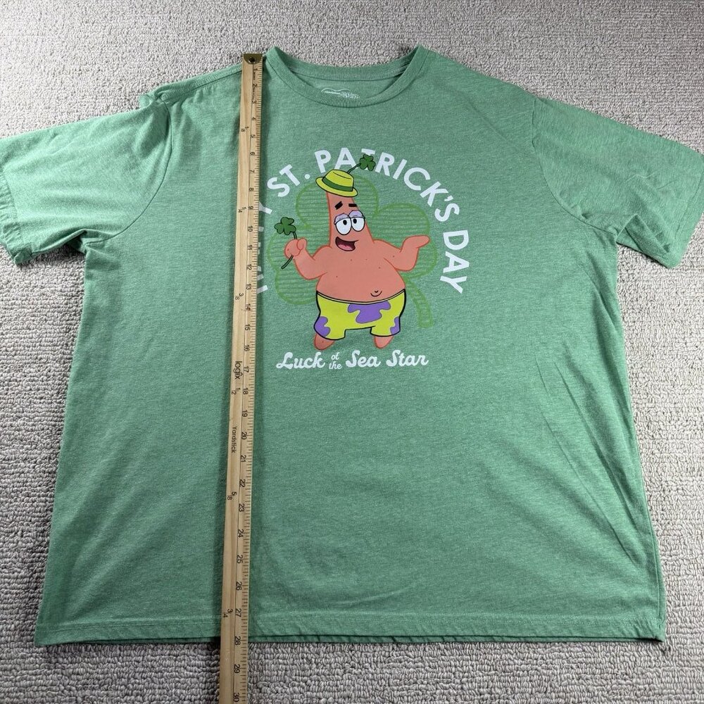 SpongeBob SquarePants Saint Patrick’s Day Short Sleeve T-shirt Green Men’s XXL - Picture 4 of 7